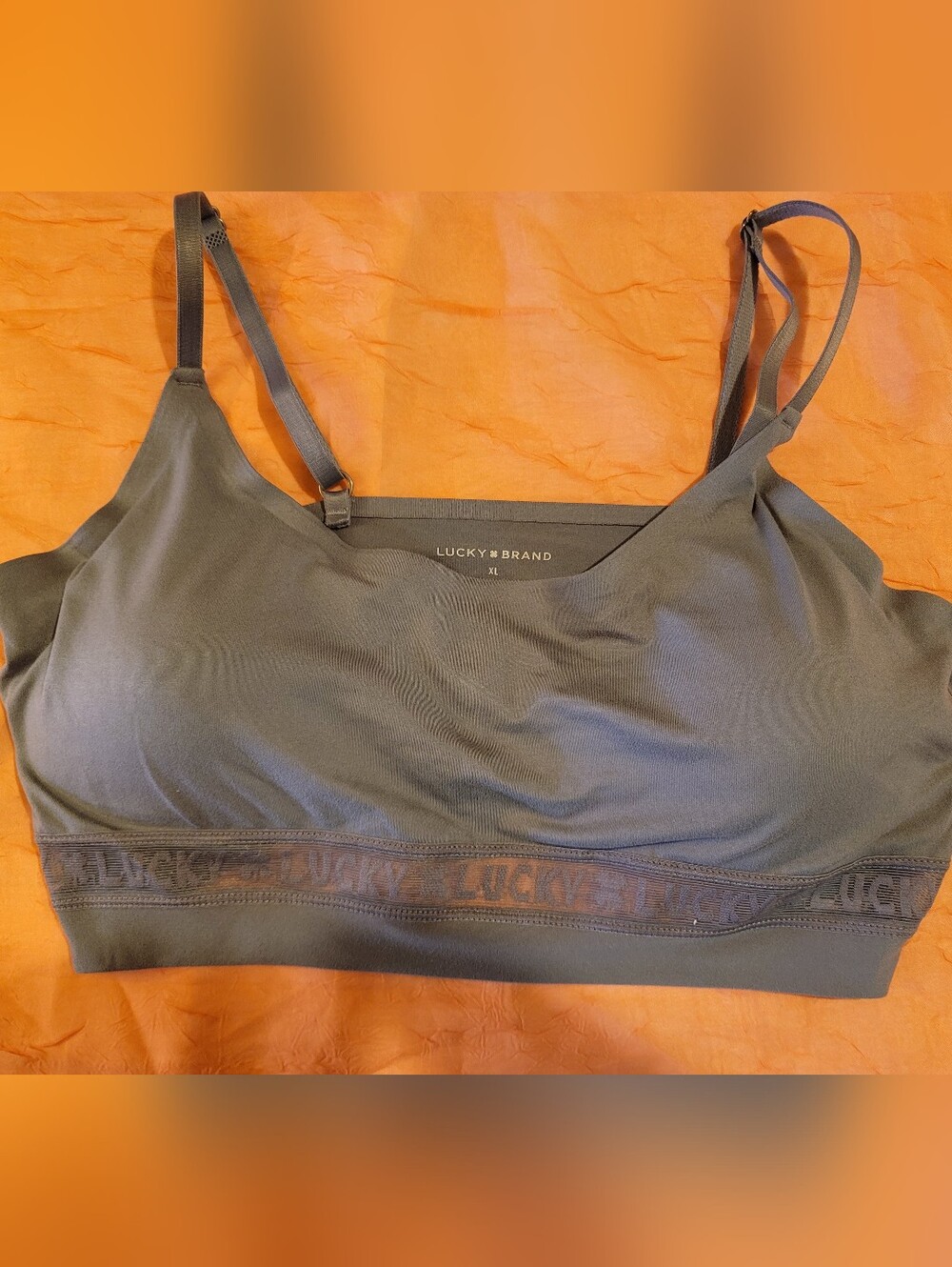 Lucky Brand Gray Seamless Stretch Bralette